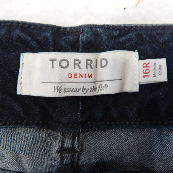 Torrid Womens High Rise Jeggings Dark Wash Stretch Size 16R - Picture 4 of 11